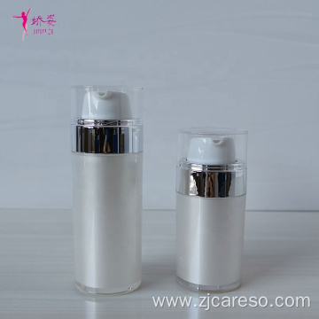 Round Shape Acrylic Airless Pump Bottle Vacuum Bottle